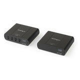 StarTech.com 4 Port USB 2.0 Extender Hub over Cat5e/Cat6 Ethernet Cable (RJ45) - 330ft/100m Industrial Metal USB Extender Adapter Kit w/ ESD Protection - Externally Powered - 480 Mbps