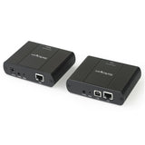 StarTech.com 4 Port USB 2.0 Extender Hub over Cat5e/Cat6 Ethernet Cable (RJ45) - 330ft/100m Industrial Metal USB Extender Adapter Kit w/ ESD Protection - Externally Powered - 480 Mbps