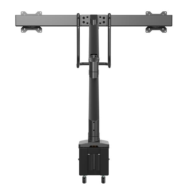 StarTech.com Desk Mount Dual Monitor Arm with USB & Audio - Slim Full Motion Adjustable Dual Monitor VESA Mount for up to 32" (17.6lb/8kg) Displays - Ergonomic Articulating - C-Clamp/Grommet