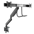 StarTech.com Desk Mount Dual Monitor Arm with USB & Audio - Slim Full Motion Adjustable Dual Monitor VESA Mount for up to 32" (17.6lb/8kg) Displays - Ergonomic Articulating - C-Clamp/Grommet