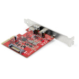 StarTech.com 2-Port 10Gbps USB-A & USB-C PCIe Card - USB 3.2 Gen 2 PCI Express Type C/A Host Controller Card Adapter - USB 3.2 Gen 2 PCIe Expansion Add-On Card - Windows, macOS, Linux - TAA