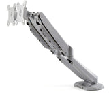 StarTech.com Desk Mount Dual Monitor Arm with USB & Audio, Desk Clamp VESA Mount for up to 32" (17.6lb/8kg) Displays, Ergonomic Full Motion Dual Monitor Arm - Silver