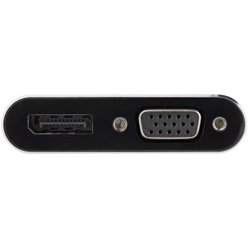 StarTech.com USB C Multiport Video Adapter - USB-C to 4K 60Hz DisplayPort 1.2 or 1080p VGA Monitor Adapter - USB Type-C 2-in-1 DP (HBR2 HDR)/VGA Display Converter- Thunderbolt 3 Compatible