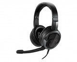 MSI IMMERSE GH30 V2 Gaming Headset 'Black with Iconic Dragon Logo, Wired Inline Audio with splitter accessory, 40mm Drivers, detachable Mic, easy foldable design'
