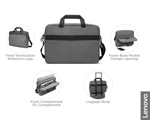 Lenovo Urban 39.6 cm (15.6") Toploader bag Charcoal, Grey
