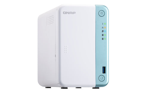 QNAP TS-251D NAS Tower Intel® Celeron® J4005 2 GB DDR4 0 TB QNAP Turbo System Blue, White