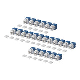 StarTech.com Cat6 Keystone Jack, 24-Pack RJ45 Ethernet Keystone Jacks, UTP Cat6 Wall Jack, 180-Degree Toolless, White