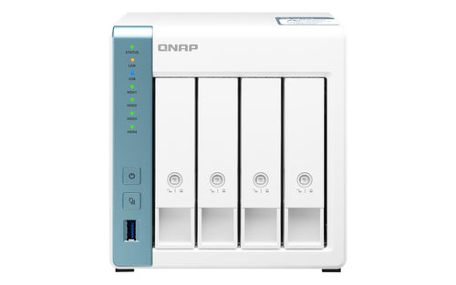 QNAP TS-431P3 NAS Tower Annapurna Labs Alpine AL-314 4 GB DDR3 0 TB QNAP Turbo System Turquoise, White