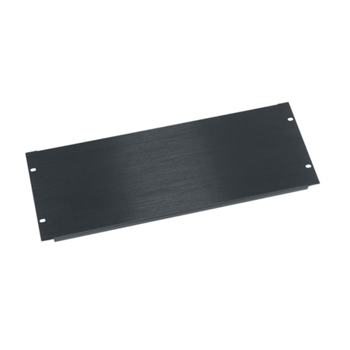 Middle Atlantic 4 RU Flanged Blank Rack Panel, Black Brushed and Anodized Aluminum