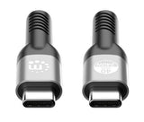 Manhattan Fast USB-C to USB-C Cable (240W), 1m, 240W Laptop Charging + High-Speed Data & Video, Works with ALL Laptops (Note additional USB-C 240W wall charger needed), 40 Gbps Ultra-Fast Transfers, Black, 3 year Warranty