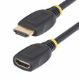 StarTech.com 6ft (2m) HDMI 2.0 Extension Cable, High Speed HDMI Port Saver Cable, 4K 60Hz, HDMI Male to Female Extension Adapter Cord, HDMI Extension Cable, M/F