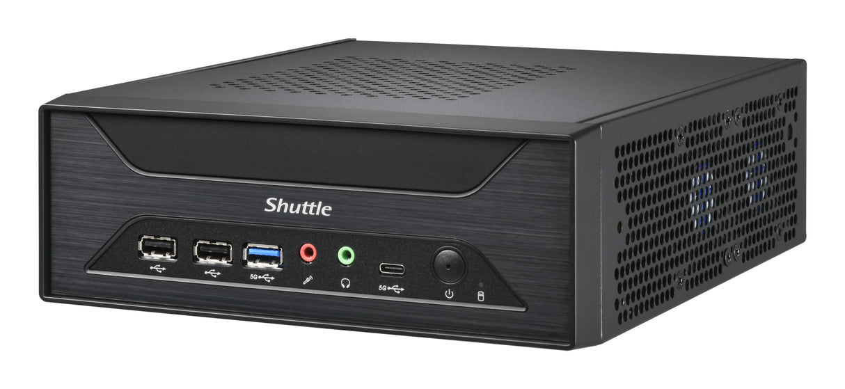 Shuttle XPC slim Barebone XH810 - S1851, Intel H810, 1xDP, 2xHDMI, 3x COM (RS232) , 2x Intel LAN,2x2.5", 8x USB, 3x M.2, 24/7 permanent operation