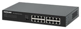 Intellinet 16-Port Gigabit Ethernet Switch 16 x 10/100/1000 Mbps RJ45 Ports, Green Ethernet / IEEE 802.3az Energy Efficient Ethernet, Desktop Format, Includes Optional 19" Rackmount Brackets