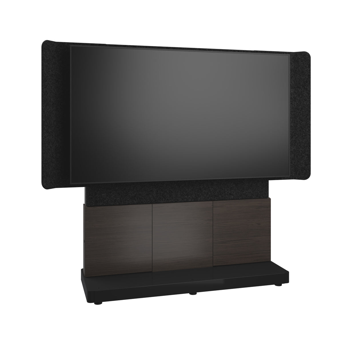 Middle Atlantic ForumTM Free-Standing 66" (3 Bay) Display Stand for (1) 76" to 85" Display, Dark Colorway