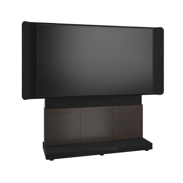 Middle Atlantic ForumTM Free-Standing 66" (3 Bay) Display Stand for (1) 76" to 85" Display, Dark Colorway