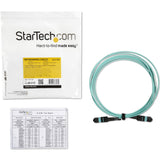 StarTech.com 3m (10ft) MTP(F)/PC OM3 Multimode Fiber Optic Cable, 12F Type-A, OFNP Plenum, 50/125µm LOMMF, 40G Networks, Low Insertion Loss, MPO Fiber Jumper Cord