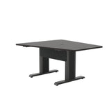 Middle Atlantic ForumTM 59" Angle Table for 3 to 5 People, 30" Seated Height, Designer White Table Top with Light Table Base