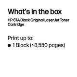 HP 87A Black Original LaserJet Toner Cartridge
