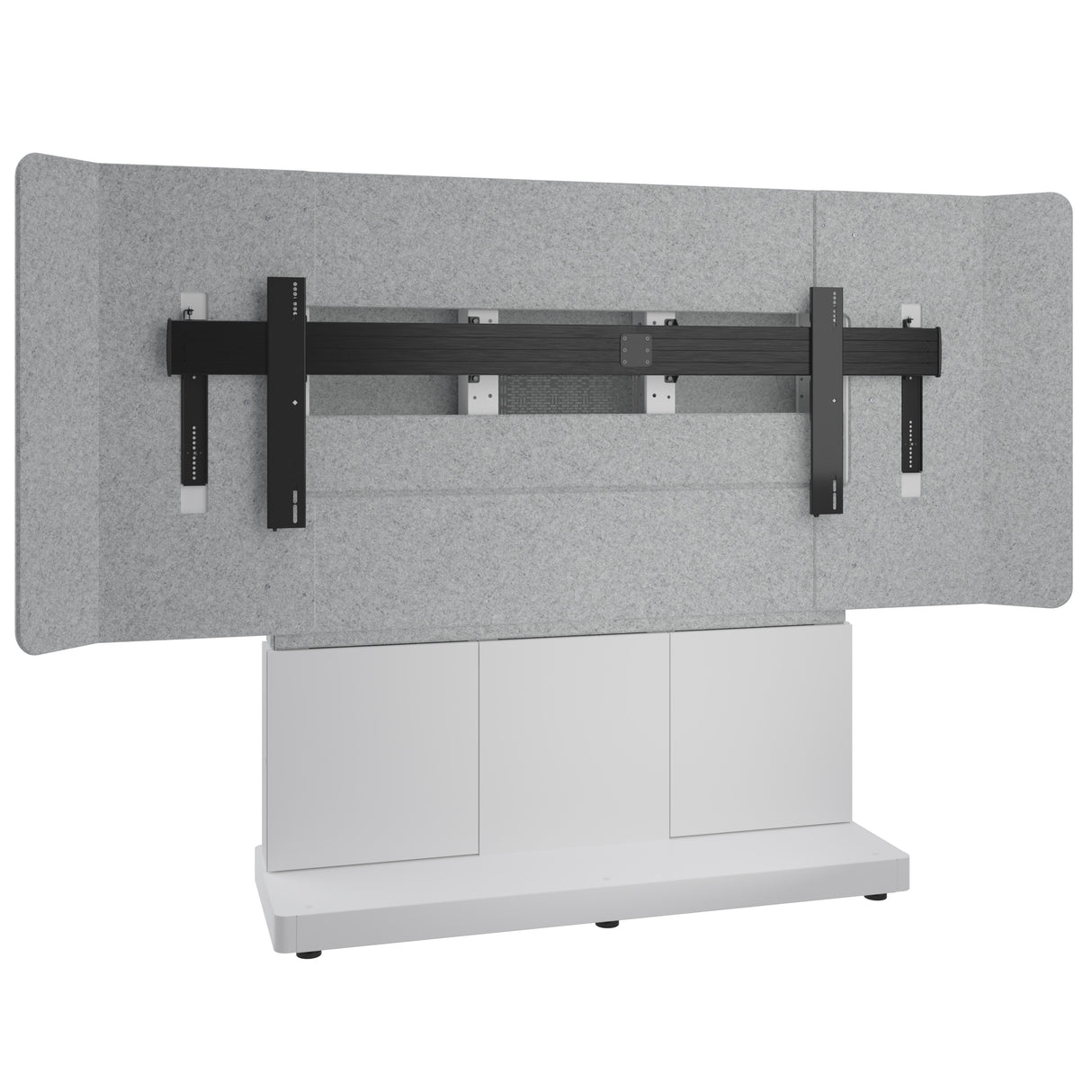 Middle Atlantic ForumTM Free-Standing 66" (3 Bay) Display Stand for (1) 105" 21:9 Ultra-Wide Display, Light Colorway
