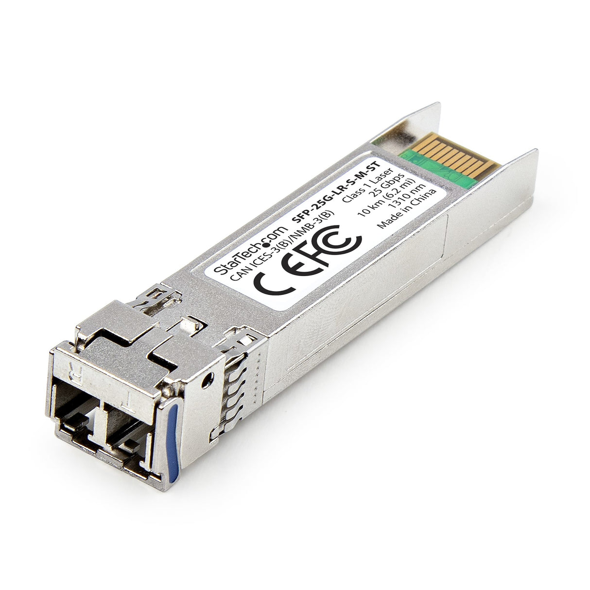 StarTech.com MSA-Compliant SFP-25G-LR-S SFP28 Module, 25Gbps Single Mode Fiber (SMF), 10km (6.2mi), LC Connector, 1310nm, MSA 25 Gigabit Optical Transceiver