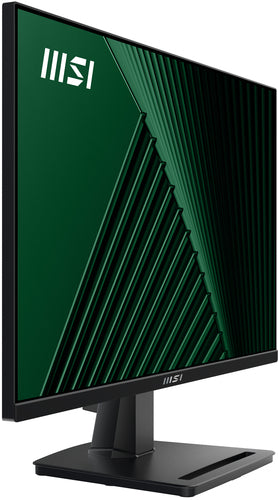 MSI Pro MP245G 24 Inch Monitor, FHD (1920 x 1080), 100Hz, IPS, 1ms, 1x HDMI 1.4b, 1x DP 1.2a output, 1x D-Sub(VGA), Built-in Speakers, Anti-Glare, Anti-Flicker, Less Blue light, TÜV Certified, VESA, Kensington, Black