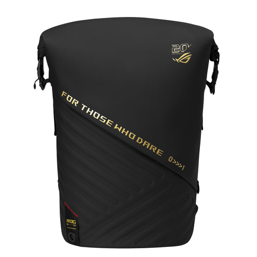 ASUS ROG SLASH Edition 20 backpack Roll top backpack Black Polyester, PU leather