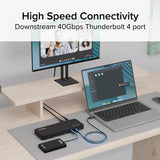 Plugable Technologies TBT4-UD5 laptop dock/port replicator Wired USB 3.2 Gen 2 (3.1 Gen 2) Type-C Black