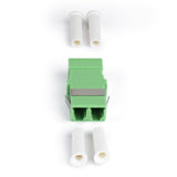 StarTech.com LC to LC Coupler 10 Pack, OS2 Single Mode SC Footprint LC Fiber Optic Coupler without Flange, LC/APC Duplex Adapter