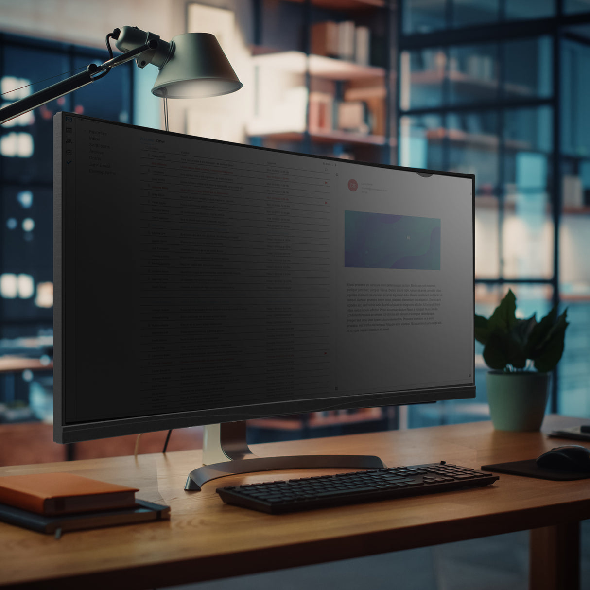 StarTech.com Monitor Privacy Screen for 34 inch Ultrawide Display - 21:9 Widescreen - Computer Screen Security Filter - Blue Light Reducing Protector - Matte/Glossy - +/-30 Degree - TAA
