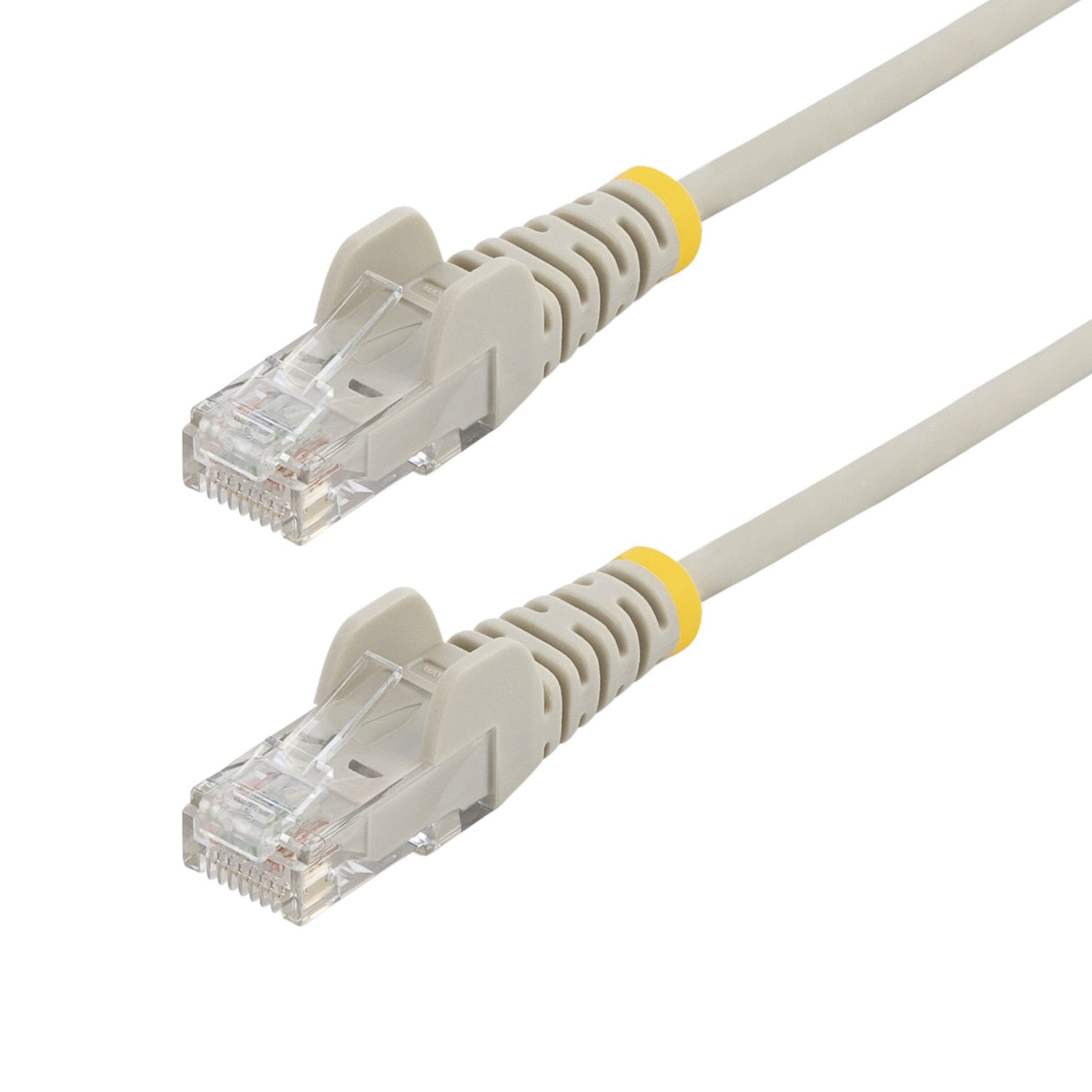 StarTech.com 15ft Gray Slim CAT6 Ethernet Cable, Snagless, 100W PoE, UTP, LSZH, 28AWG Pure Bare Copper Wire, Slim RJ45 Network Patch Cord w/Strain Reliefs, Individually Tested