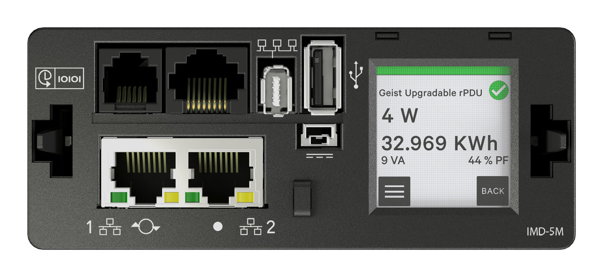 Vertiv PowerIT rack PDU Interchangeable Monitoring Device Upgrade | Local & Remote Monitoring | Redundant Power | Touchscreen | Hot Swappable