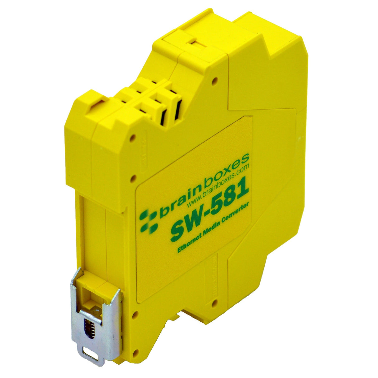 Brainboxes SW-581 network switch Unmanaged Gigabit Ethernet (10/100/1000) DIN rail Yellow