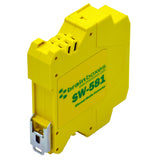 Brainboxes SW-581 network switch Unmanaged Gigabit Ethernet (10/100/1000) DIN rail Yellow