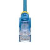 StarTech.com 50ft Blue Slim CAT6 Ethernet Cable, Snagless, 100W PoE, UTP, LSZH, 28AWG Pure Bare Copper Wire, Slim RJ45 Network Patch Cord w/Strain Reliefs, Individually Tested