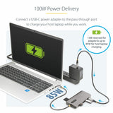 StarTech.com USB-C Triple-Monitor Multiport Adapter, Dual 4K 60Hz + 4K 30Hz HDMI & DisplayPort, 4-Port USB Hub, 100W PD Pass-Through, GbE, SD/MicroSD Card Readers