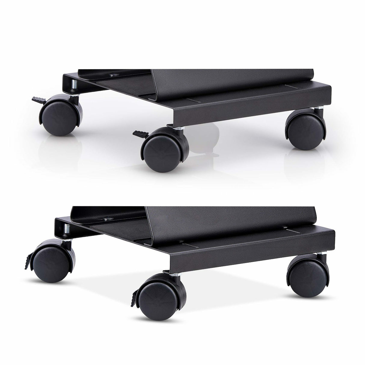 StarTech.com Computer Tower Cart, Rolling Mobile CPU Caddy on Wheels/Casters, Max Load 46.3lb/21kg, Adjustable PC Case Mount, Desktop Floor Stand, Steel Dolly, TAA