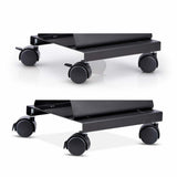 StarTech.com Computer Tower Cart, Rolling Mobile CPU Caddy on Wheels/Casters, Max Load 46.3lb/21kg, Adjustable PC Case Mount, Desktop Floor Stand, Steel Dolly, TAA