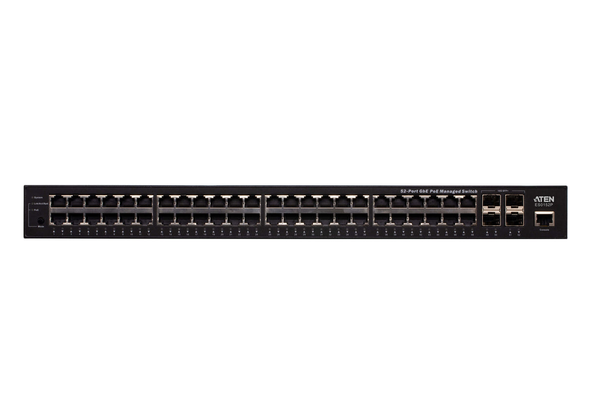 ATEN ES0152P network switch Managed L3 Gigabit Ethernet (10/100/1000) Power over Ethernet (PoE) 1U Black