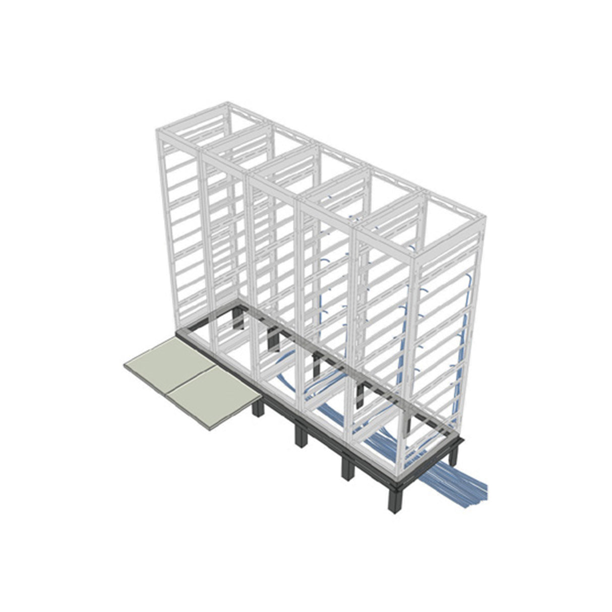 Middle Atlantic 2 Bay Riser Base for 36 Inch Deep for GRK Racks
