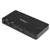 StarTech.com 2 Port USB C KVM Switch - 4K 60Hz HDMI - Compact Dual Port UHD USB Type C Desktop Mini KVM Switch with USB C Cables - Bus Powered - MacBook iPad Pro ThinkPad IdeaPad EliteBook - TAA