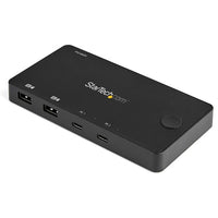 StarTech.com 2 Port USB C KVM Switch - 4K 60Hz HDMI - Compact Dual Port UHD USB Type C Desktop Mini KVM Switch with USB C Cables - Bus Powered - MacBook iPad Pro ThinkPad IdeaPad EliteBook - TAA