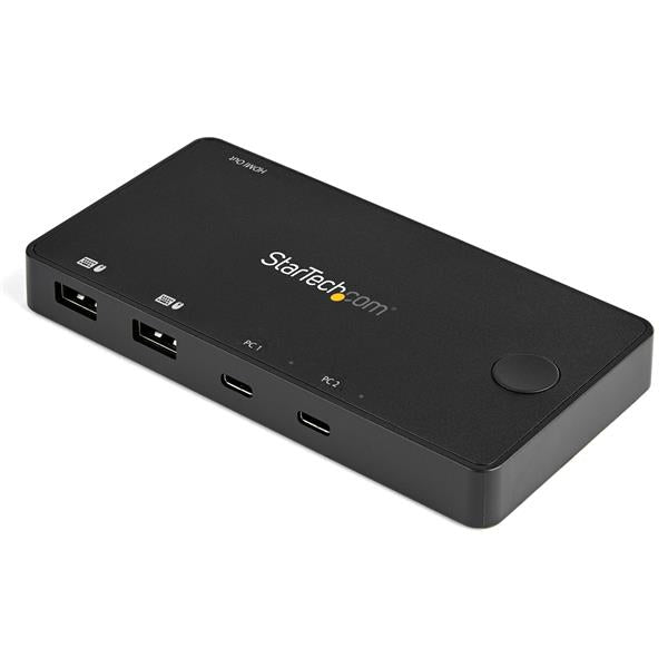 StarTech.com 2 Port USB C KVM Switch - 4K 60Hz HDMI - Compact Dual Port UHD USB Type C Desktop Mini KVM Switch with USB C Cables - Bus Powered - MacBook iPad Pro ThinkPad IdeaPad EliteBook - TAA
