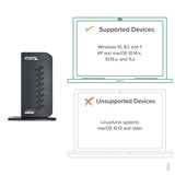 Plugable Technologies UD-3900Z laptop dock/port replicator Docking USB 3.2 Gen 1 (3.1 Gen 1) Type-C Black
