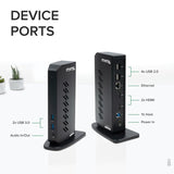 Plugable Technologies UD-3900Z laptop dock/port replicator Docking USB 3.2 Gen 1 (3.1 Gen 1) Type-C Black