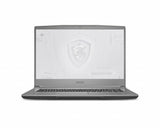 MSI Workstation WF65 10TI-444 laptop Intel® Core™ i7 i7-10750H Mobile workstation 39.6 cm (15.6") Full HD 16 GB DDR4-SDRAM 512 GB SSD NVIDIA Quadro T1000 Wi-Fi 6 (802.11ax) Windows 10 Pro Grey