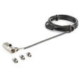 StarTech.com 6.6ft (2m) 3-in-1 Universal Laptop Cable Lock - 4-Digit Combination Laptop/Desktop Security Cable Lock Compatible w/ K-Slot, Nano & Wedge Slot Computer - Anti-Theft Steel Cable - TAA