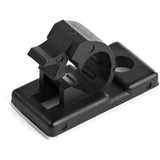StarTech.com 100 Adhesive Cable Management Clips Black - Network/Ethernet/Office Desk/Computer Cord Organizer - Sticky Cable/Wire Holders - Nylon Self Adhesive Clamp UL/94V-2 Fire Rated - TAA