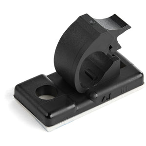 StarTech.com 100 Adhesive Cable Management Clips Black - Network/Ethernet/Office Desk/Computer Cord Organizer - Sticky Cable/Wire Holders - Nylon Self Adhesive Clamp UL/94V-2 Fire Rated - TAA
