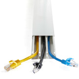 StarTech.com Solid Cable Management Raceway with Cover, 2"(50mm)W x 3/4"(20mm)H - 6.5ft(2m) length, 3 Compartment Network Cable Hider - Wire Duct System, Power Cord Concealer, UL Listed - TAA