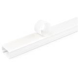 StarTech.com Solid Cable Management Raceway with Adhesive Tape & Cover, 1-1/8"(32mm)W x 3/4"(20mm)H - 6ft(1.8m) length, PVC Network/Power Cord Hider Kit - Wall Wire Duct System, UL Listed - TAA